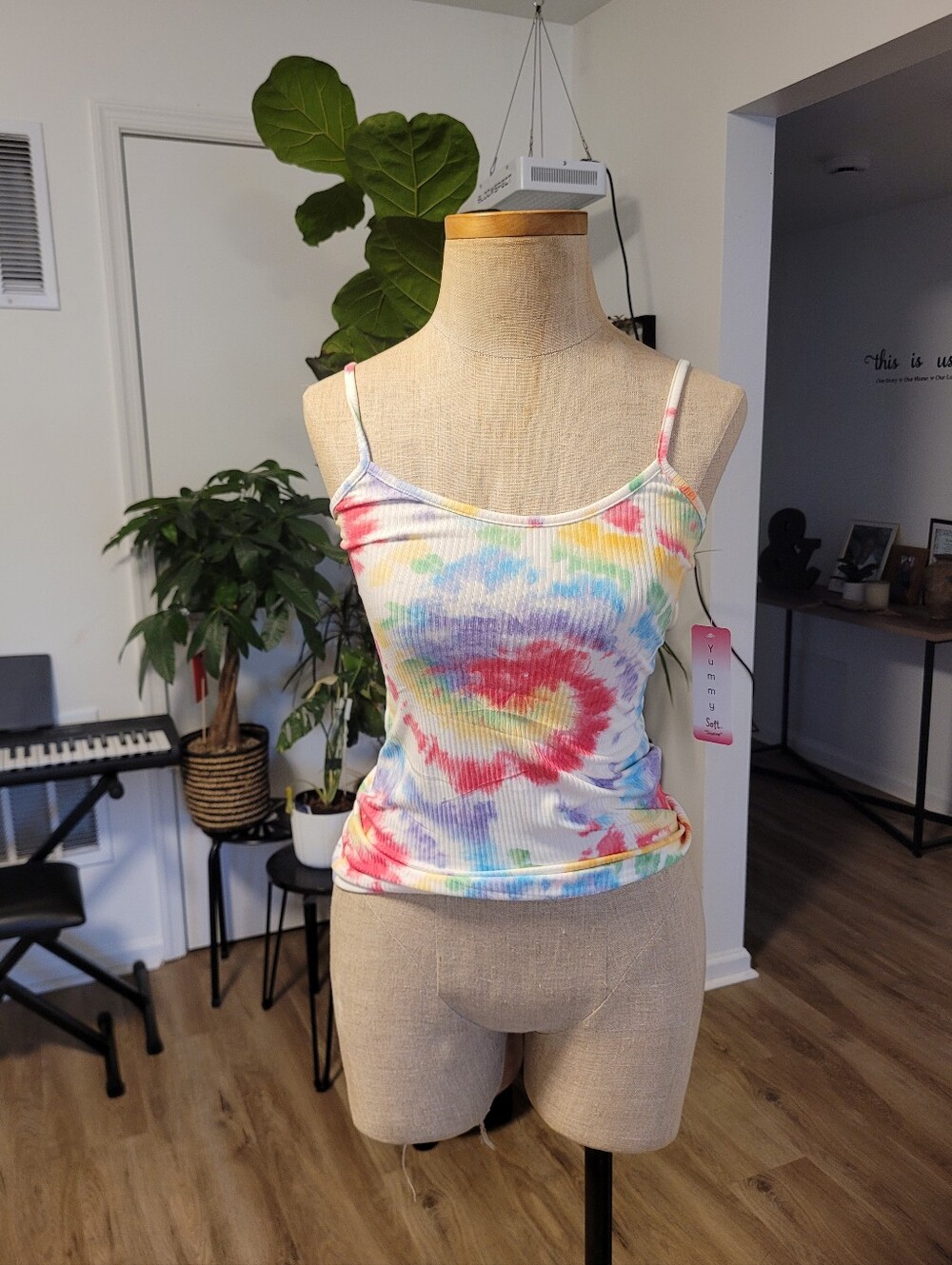 New! YummySoft Tie-Dye Ribbed Cami